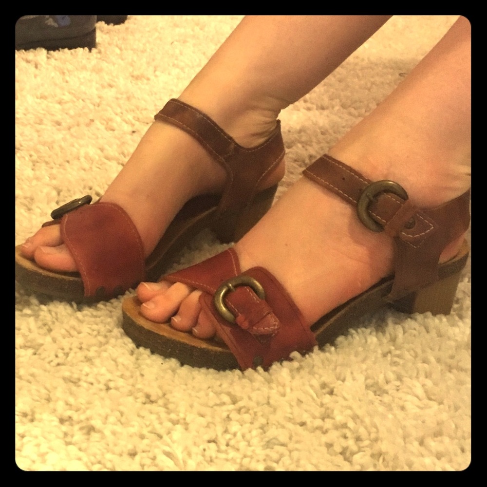 PIKOLINOS stacked wooden block heels, 41